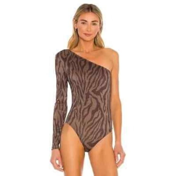 NWT Hansen & Gretel Misha zebra print bodysuit size L - Picture 1 of 9